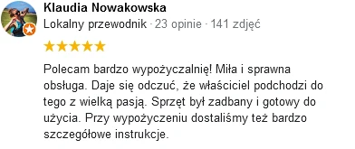 opinie klientów o wypożyczalni